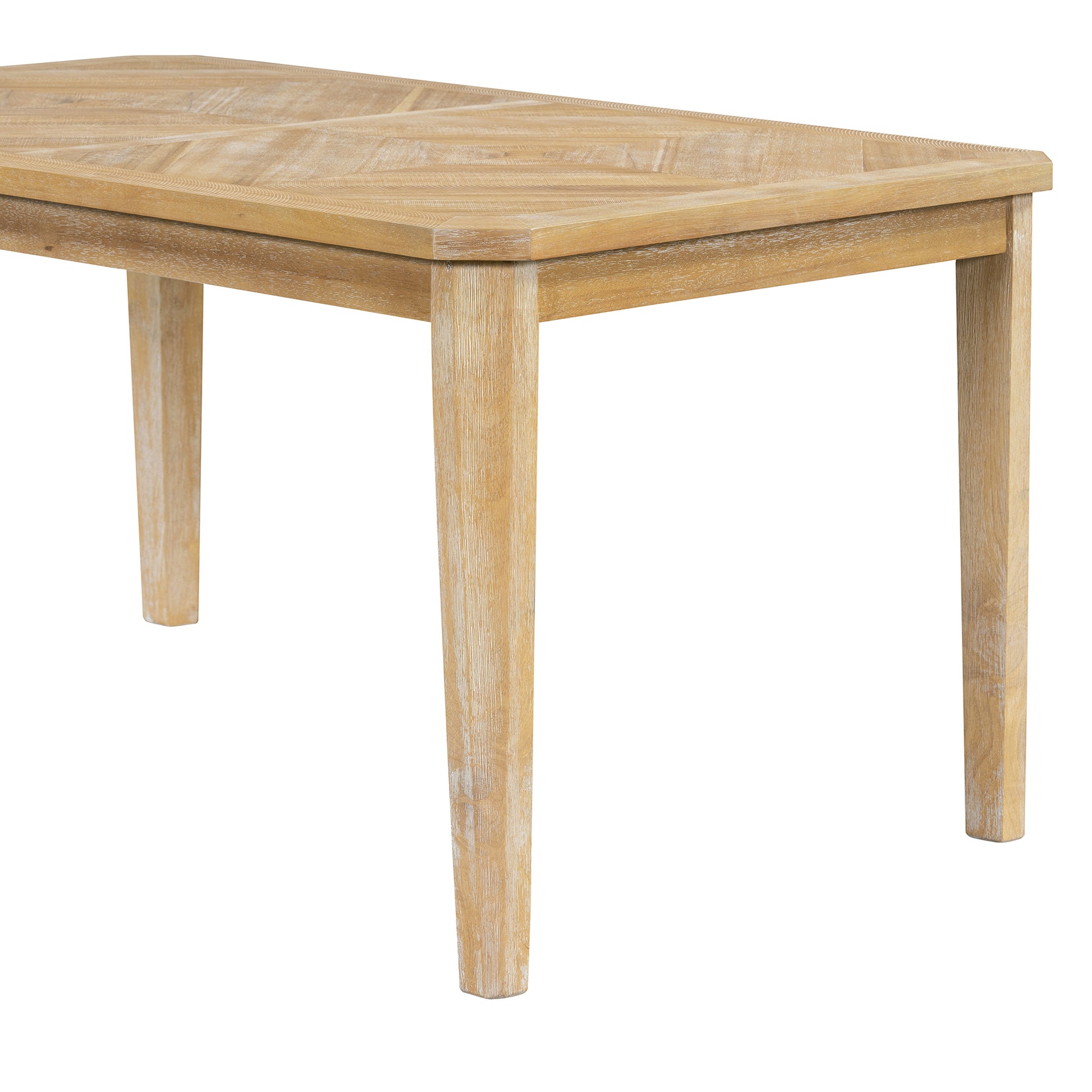 7 Piece Farmhouse Dining Set Classic Rustic Table And 6 High Back Design Chairs For Dining Room, Kitchen Natural Wood Wash Natural Wood Wash Solid Wood Mdf