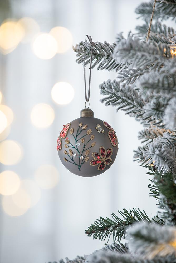 D3.9" Christmas Ball Ornaments, Glass Decorative Hanging Ball Christmas Tree Ornaments For Holiday Party Decorations, Set Of 6 Multi Glass