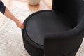 029 Teddy Fabric Swivel And Storage Chair With Back Cushion For Living Room,Black Black Primary Living Space Modern Foam Teddy