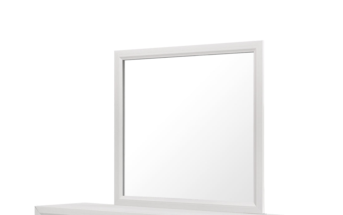 Mirage White Mirror White Rubber Wood