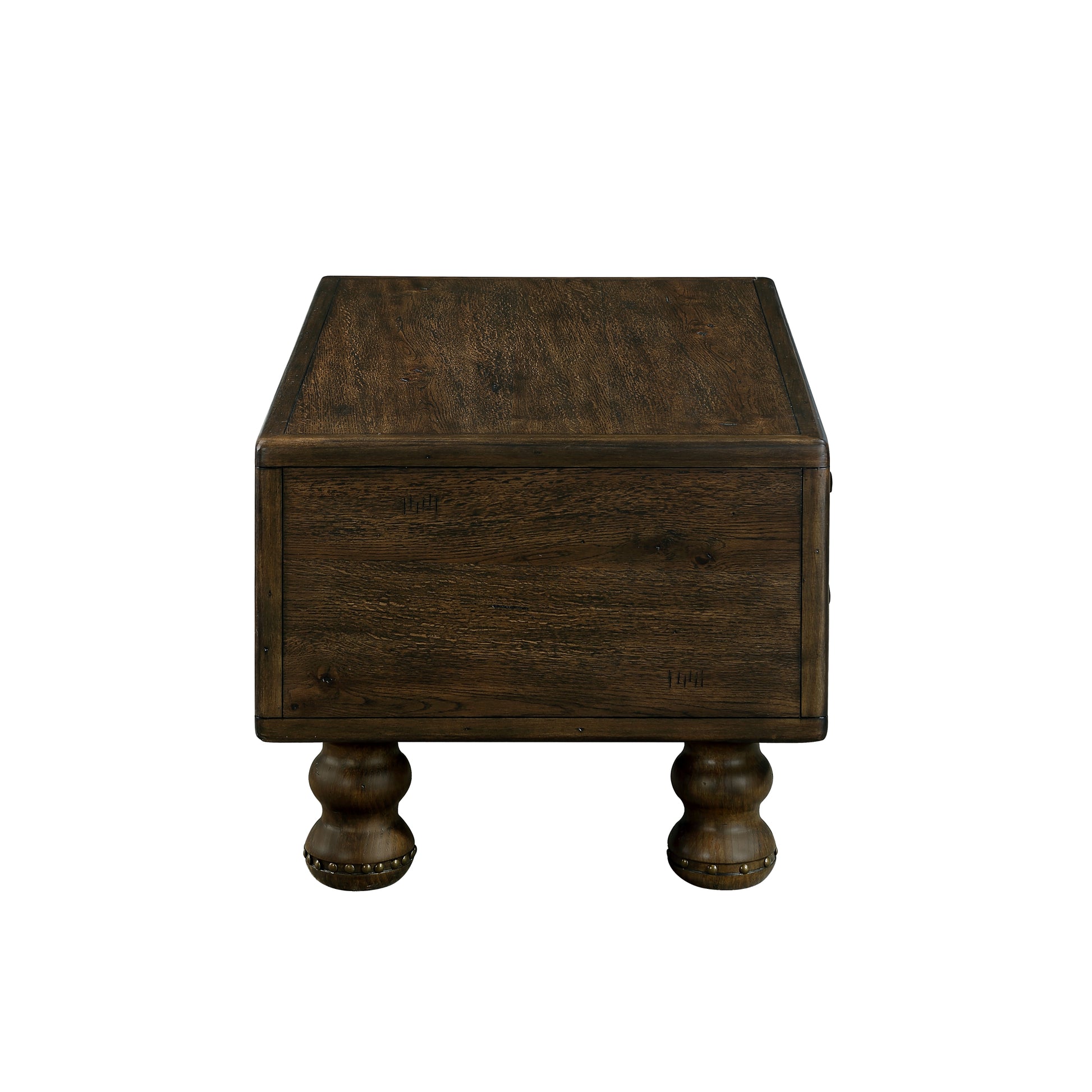 Rectangle Living Room Coffee Table Set, 3 Piece Solid Wood Living Room Table Set, 1 Coffee Table And 2 End Table, Wood Center Table Tea Table Set With Rivet Decoration Legs.Easy Assembly, Espresso Espresso Pine