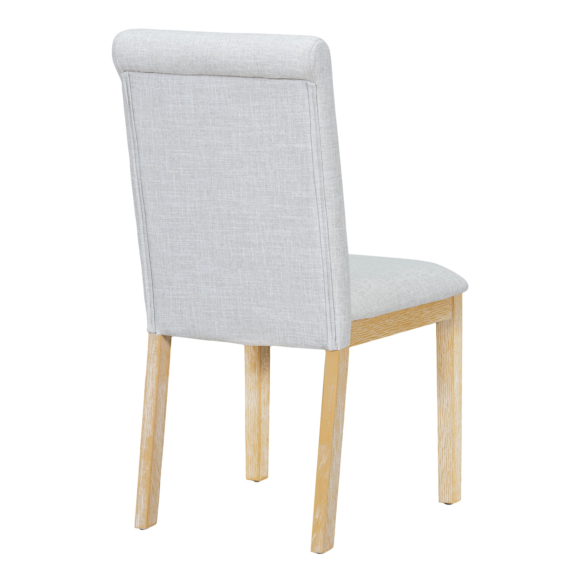 Farmhouse 76Inch 6 Piece Extendable Dining Table Set Trestle Kitchen Table Set With 18Inch Removable Leaf And Upholstered Dining Chair And Bench For Dining Room, Natural Wood Dining Room Extendable Rubberwood Rectangular Dining Table With Chair And Bench