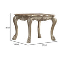 Wooden End Table In Gold Patina Gold Wood
