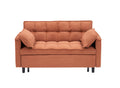 Folding Sofa Bed, Adjustable Back, Access Sofa, Recliner, Single Bed, Orange Orange Corduroy 2 Seat