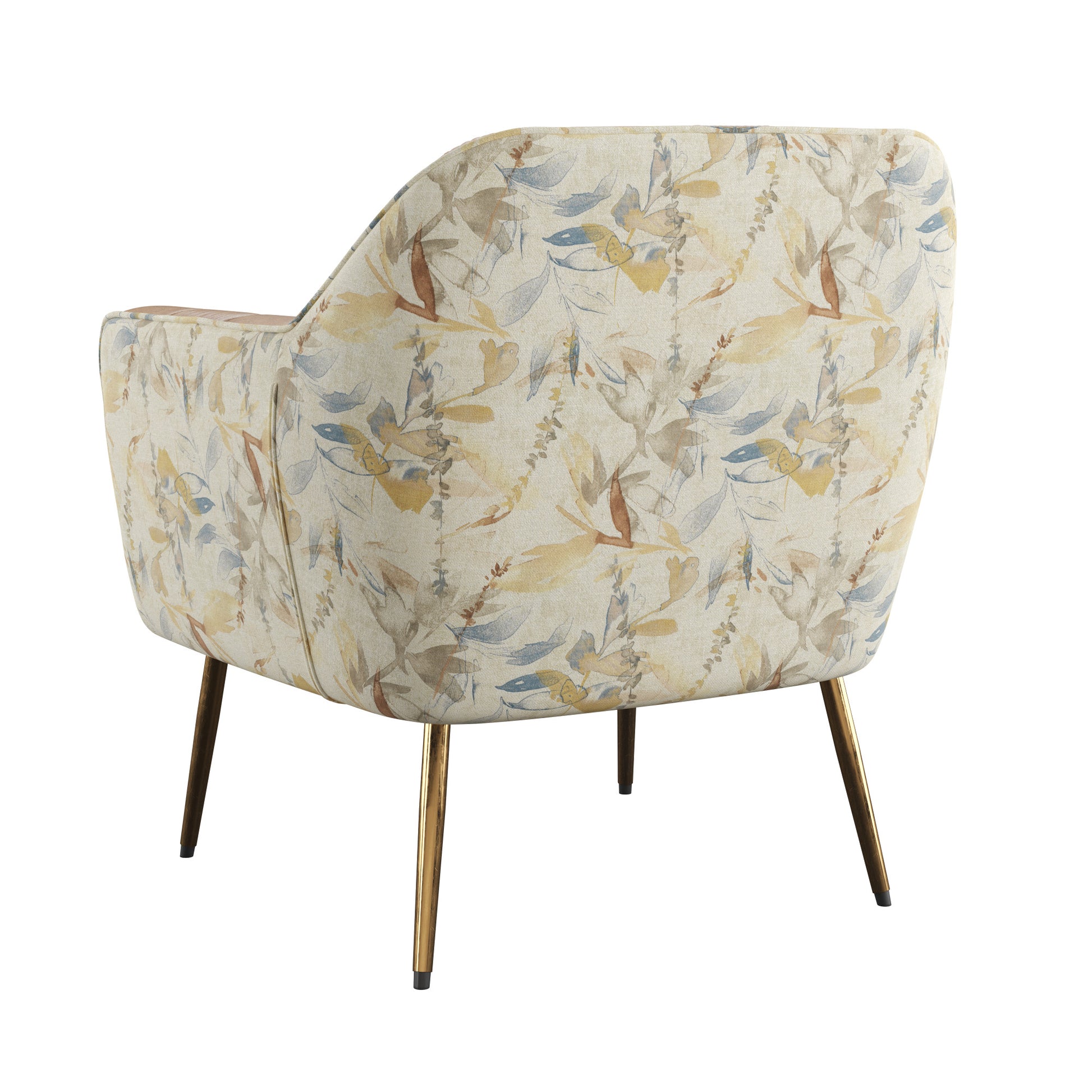 Rose Brown Accent Chair Brown Foam Solid Wood