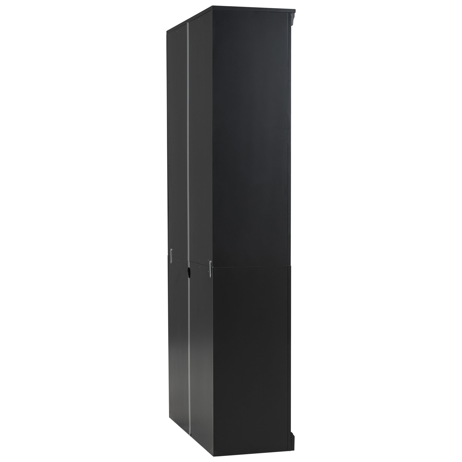 83.4" Tall Wood Bookcase With Light Strip,5 Tier Decor Bookshelves With Adjustable Shelves,Storage Organizer For Cds Books Movies,Free Standing Storage Shelves For Living Room,Home Office,Black