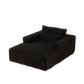 75 Inch Corduroy Sponge Sofa Lounge Chair,No Assembly Required,Fluffy Modern Sleeper Chair For Indoor Living Room Bedroom Black Foam Corduroy 1 Seat