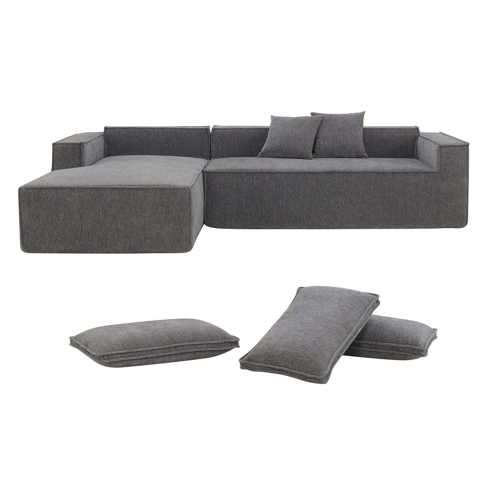 9587G Package Gray Chenille 1 Seat