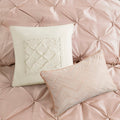 7 Piece Tufted Comforter Set Blush Full Full Blush Polyester