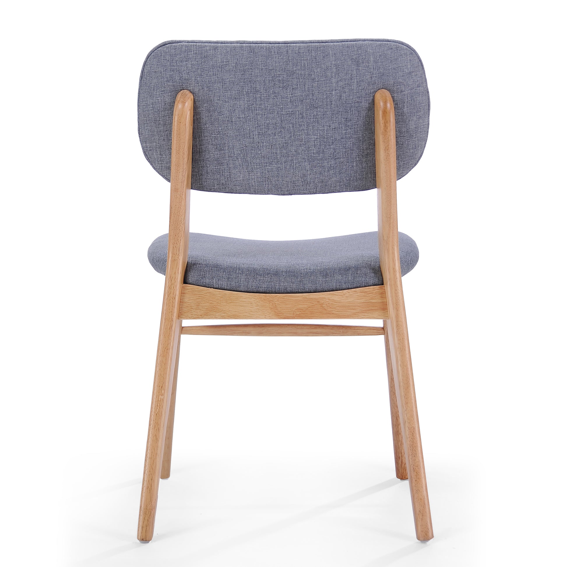 Chair Set Of 2 Gray Fabric