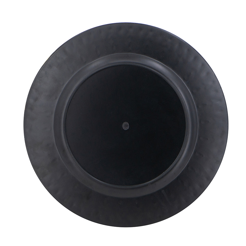 8 Pack Plastic Charger Plate, D14" Blue Gold Polypropylene