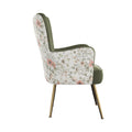 Amirra Green Accent Chair Green Foam Solid Wood