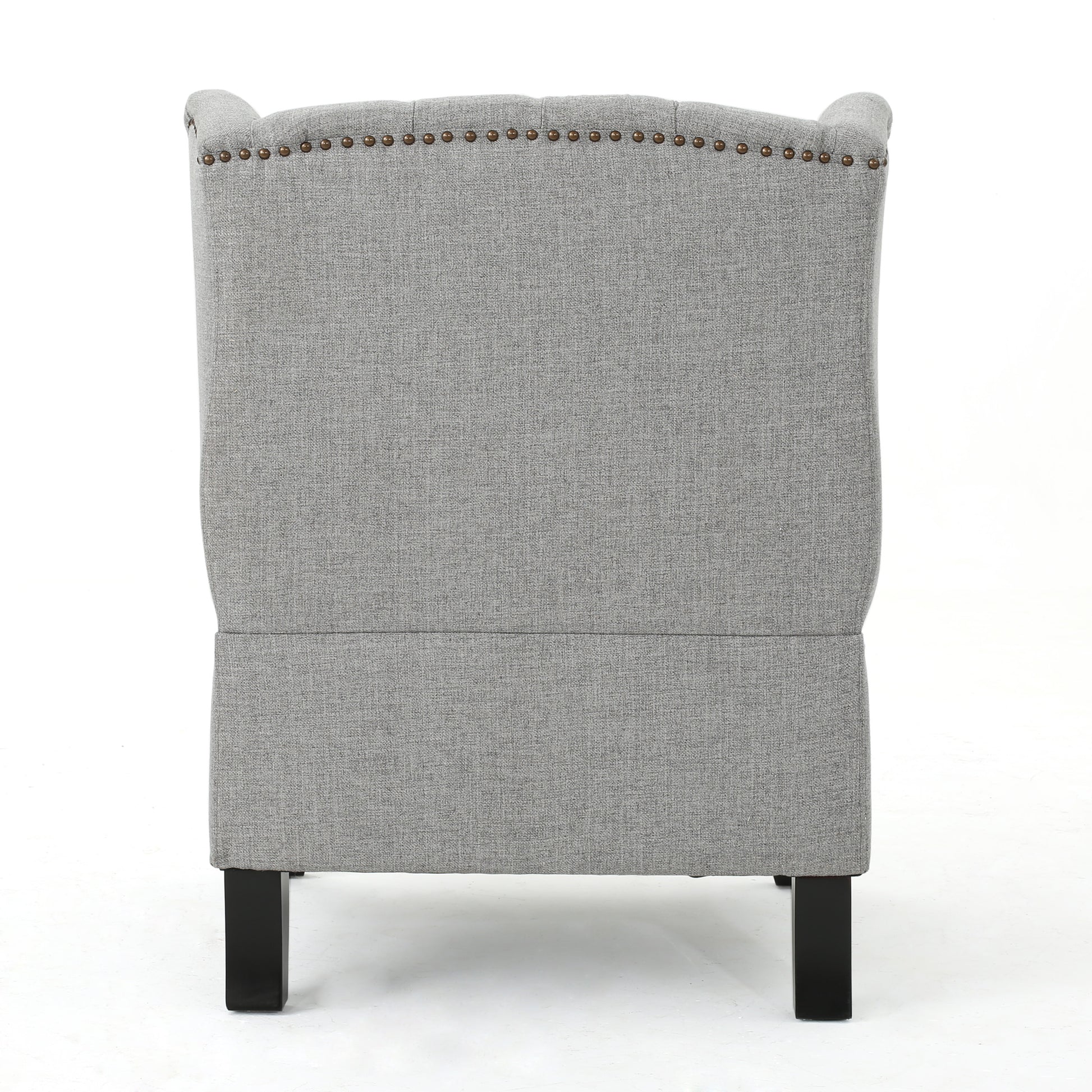 Accent Chair Grey Fabric