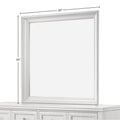 White Square Mirror White Solid Wood Mdf Glass