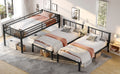 Twin Over Twin & Twin Bunk Beds For 3, Twin Xl Over Twin & Twin Bunk Bed Metal Triple Bunk Bed, Black Twin Black Metal