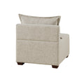 Modular Armless Chair Linen Polyester 1 Seat