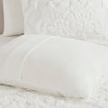 3 Piece Tufted Cotton Chenille Da Comforter Set Off White Full Queen Full Off White Cotton