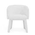 Modern Style Simple And Elegant Chair, White Leisure Chair, Suitable For Dining Bedroom Living Room Reception Desk Assembly Required White White Foam