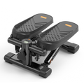 Home Office Exercise 330Lbs Capacity Mini Stepper With Resistance Bands And Lcd Monitor Black Steel