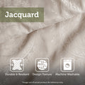 6 Piece Jacquard Comforter Set With Throw Pillows King Cal King Multicolor Polyester