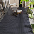 2Ft Patio Deck Tiles, Diy Module Interlocking Decking Tiles Floor Tile,Easy And Quick Installation Court Tiles For Porch Poolside Balcony Backyard 24Pcs Dark Gray Grey Polypropylene