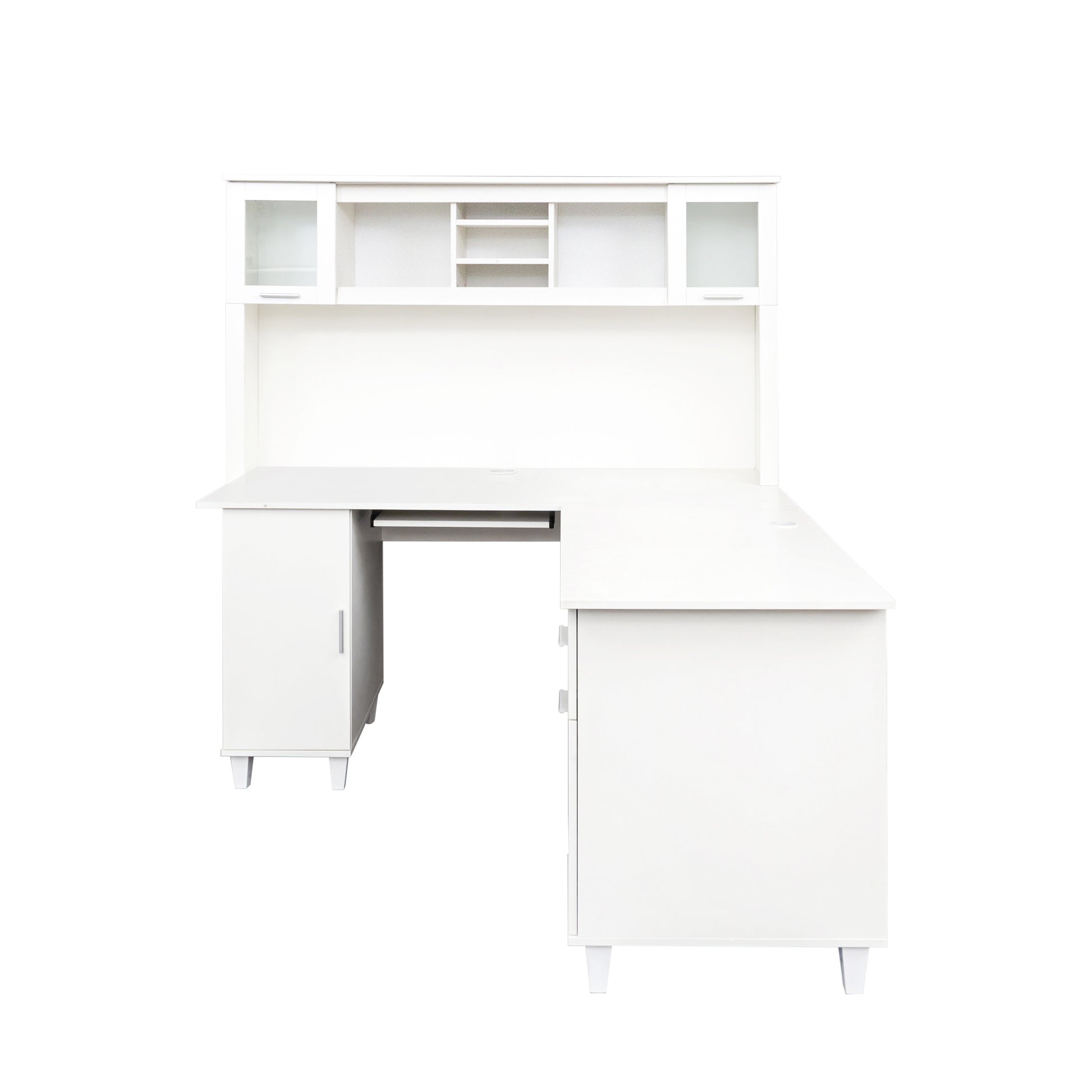 Home Office Computer Desk White Particle Board Mdf
