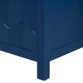 Luxurious Four Door Sideboard With Honeycomb Patterned Doors, Offering Large Storage For Study,Entrance And Living Room Navy Blue Primary Living Space American Design Mdf