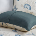 7 Piece Cotton Sateen Comforter Set Blue Queen Queen Blue Cotton