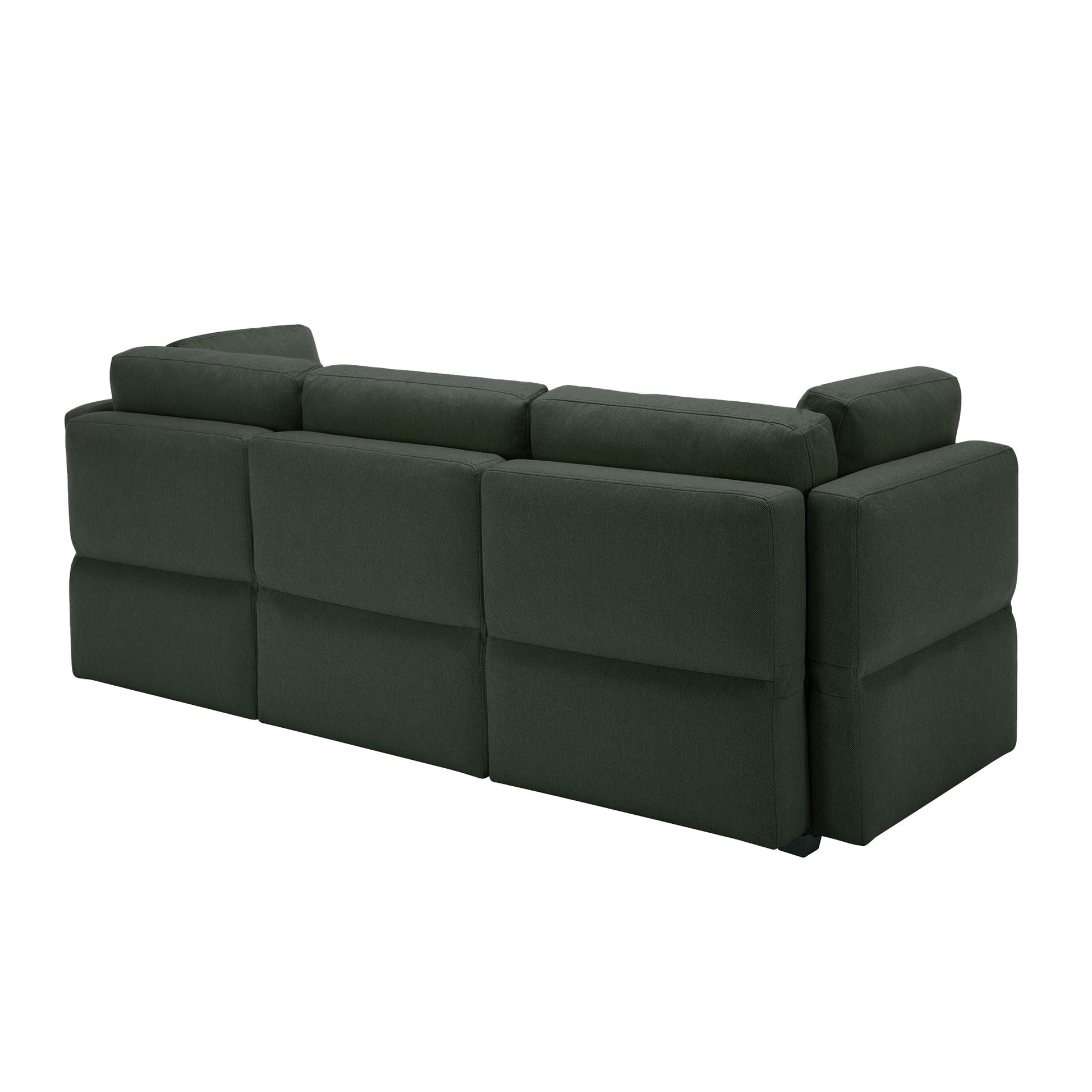 Oversized Modular Sectional Convertible Fabric Sofa Set,Extra Large Sectional Storage Seat Couch For Living Room, 3 Seat Modern Modular Sofa Green Green Polyester 3 Seat