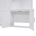 Full Size Murphy Bed With Multiple Storage Shelves And A Cabinet, White Box Spring Not Required Full White Wood Bedroom Murphy Solid Wood Mdf