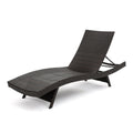 Salem Pe Wicker Chaise Lounge Brown Pe Rattan Iron