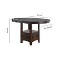 Oval Wooden Counter Height Table With Extension Leaf And Open Shelf, Brown Brown Wood