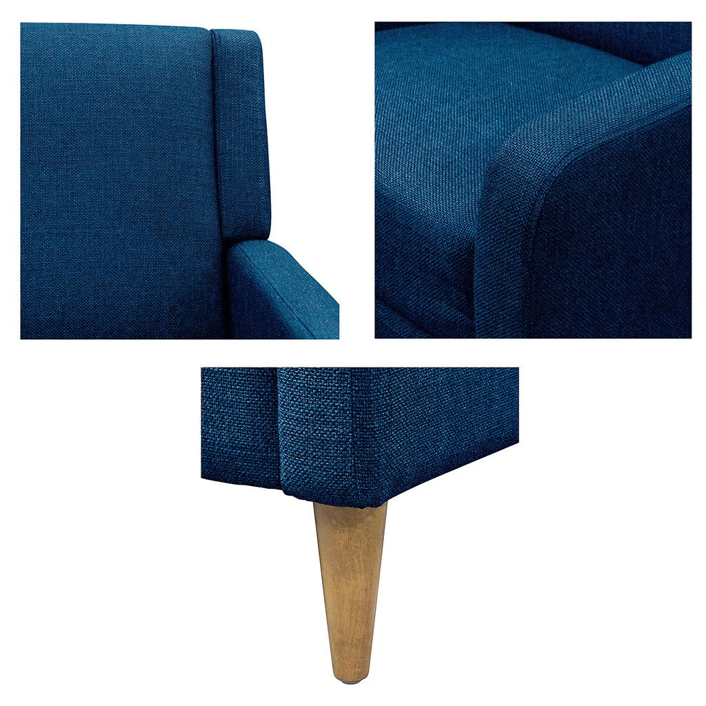 Upholstered Accent Armchair Blue Upholstered
