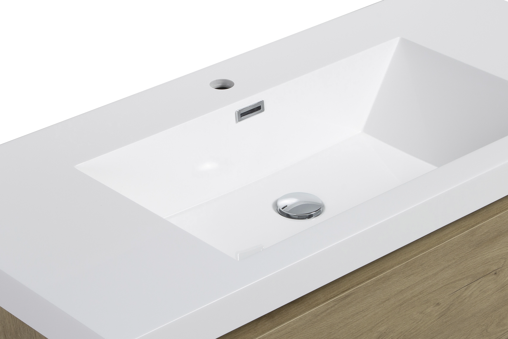 42" Floating Bathroom Vanity With Sink, Modern Wall Mounted Bathroom Storage Vanity Cabinet With Resin Top Basin And Soft Close Drawers, Natural Oak 24V11 42No White Oak Wood