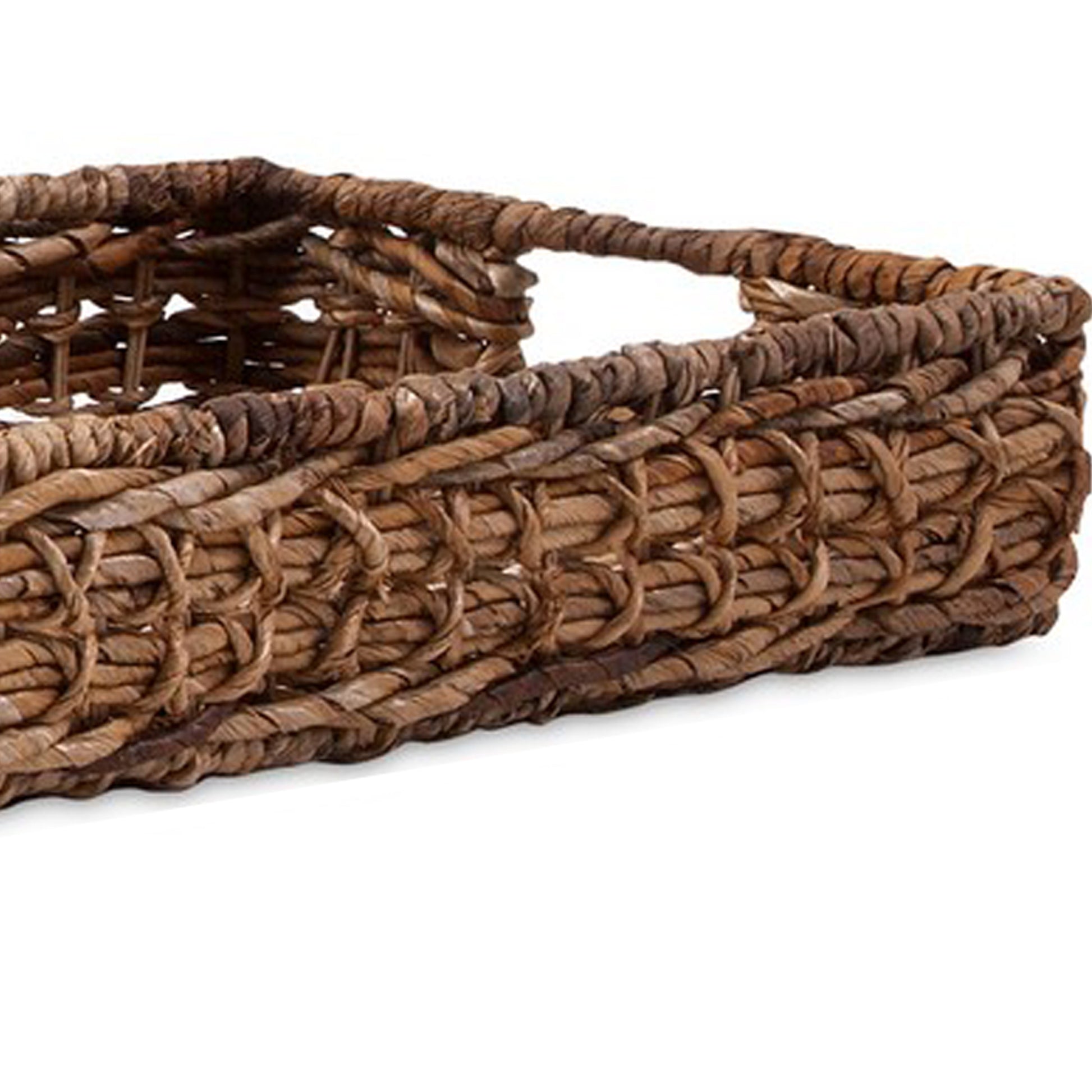 Madura Banana Leaf Trays Set Of 3 Brown Iron