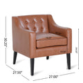 Accent Chair Light Brown Pu