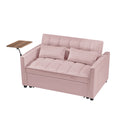 Pink Velvet Loveseat Sofa Bed Pink Wood Tufted Back Square Arms Foam Velvet 2 Seat
