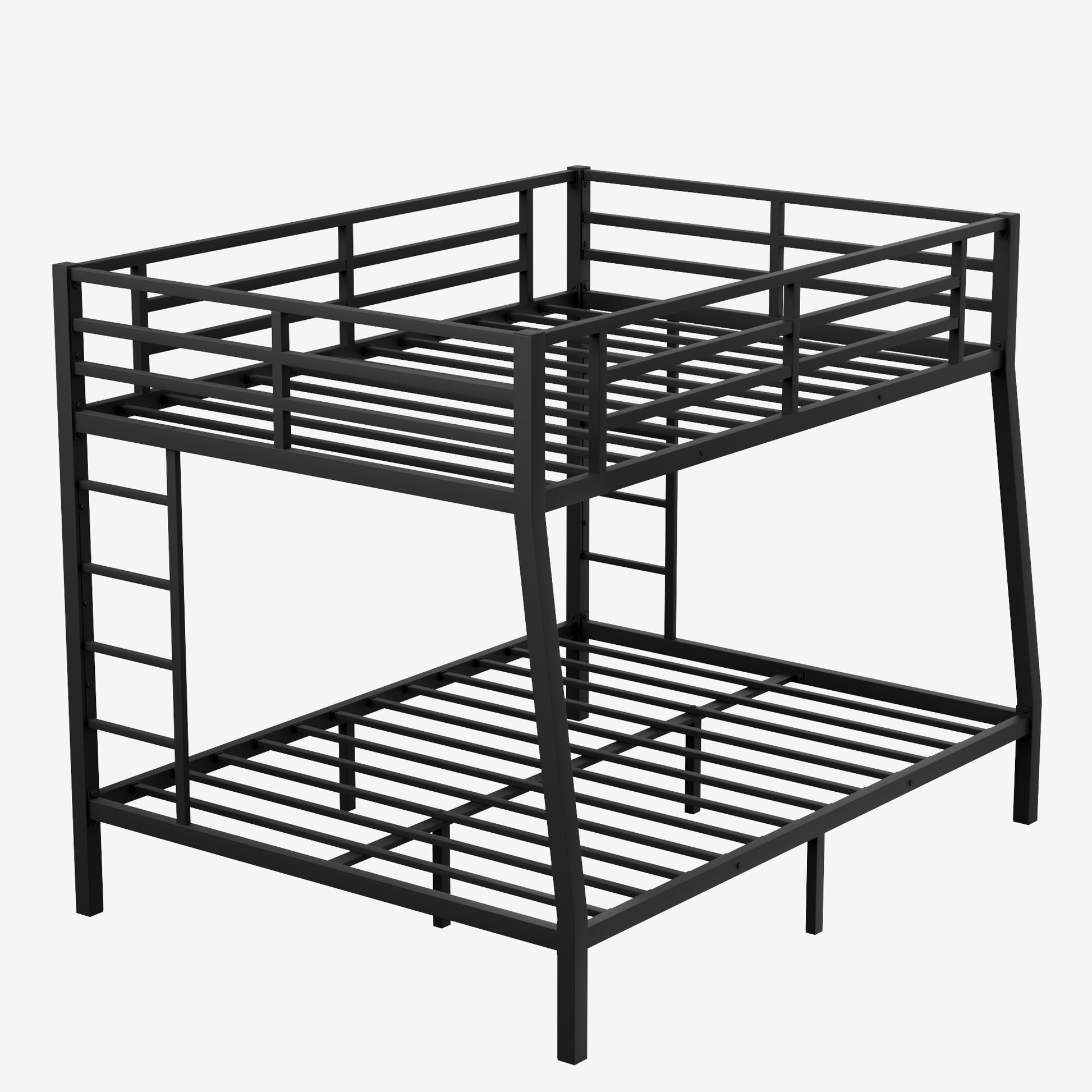 Metal Full Xl Over Queen Bunk Bed For Teens And Adults,Space Saving Noise Reduced No Box Spring Needed Expect Arrive Date 2024 6 27 Full Xl Black Metal