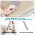 Folding Chair 2 Pack, Leather Padded Folding Chairs, Sturdy Metal Foldable Chairs, For Home, Office, Party, Khaki 2 Pack Khaki Stainless Steel