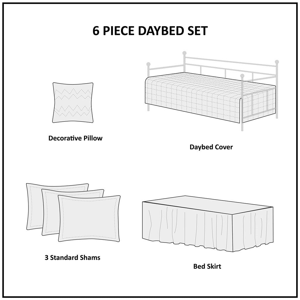 6 Piece Reversible Plaid Daybed Cover Set Red Daybed Red Microfiber