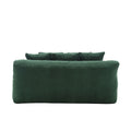 Coolmore Chenille 2 Seater Lazy Sofa With 5 Back Pillows,Comfy Sofa Deep Seat Couch For Living Room,Club Emerald Emerald Chenille 2 Seat