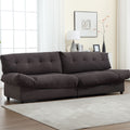 Cloud Style Sofa, Teddy Velvet Fabric, Comfy Padded Cloud Couch For Living Room, Apartment Dark Gray Light Brown Velvet Wood Primary Living Space Modern Polyester 2 Seat