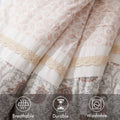 9 Piece Cotton Percale Comforter Set Blush Cal King California King Blush Polyester