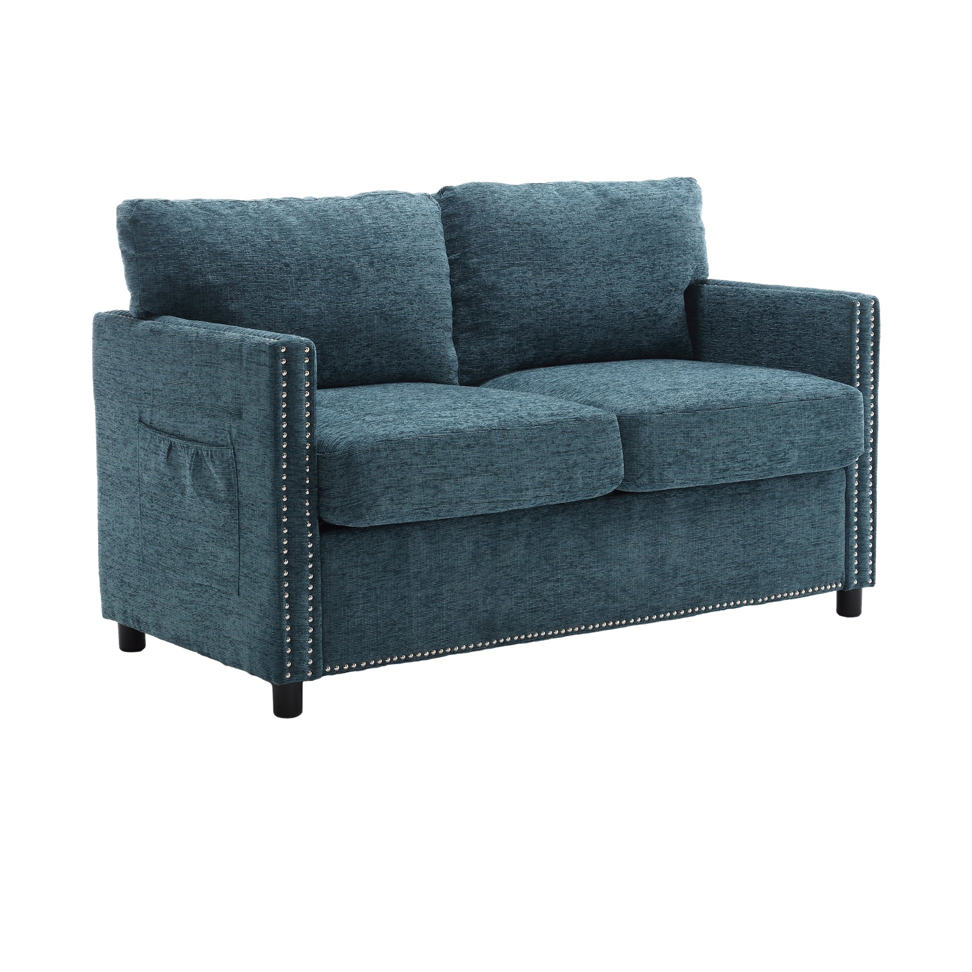United Modern Chenille Fabric Loveseat, 2 Seat Upholstered Loveseat Sofa Modern Couch Mint Green Chenille 2 Seat