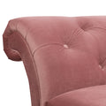 Samuel Tufted Roll Arm Chaise Lounge, Ash Rose Pink Velvet Pink Foam Velvet