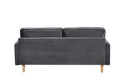 Sofa Simple Small House Double Three Person Straight Row American Retro Green Velvet Furniture Fabric Sofa Small Living Room Bedroom Office Grey Solid Wood 3 Seat
