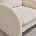 Modern Sherpa Upholstered Accent Chair, Comfortable Living Room Armchair, Lounge Chair For Bedroom, And Office Stylish And Ergonomic Design Beige Foam Sherpa