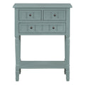 Narrow Console Table, Slim Sofa Table With Three Storage Drawers And Bottom Shelf Light Blue Light Blue Solid Wood Mdf
