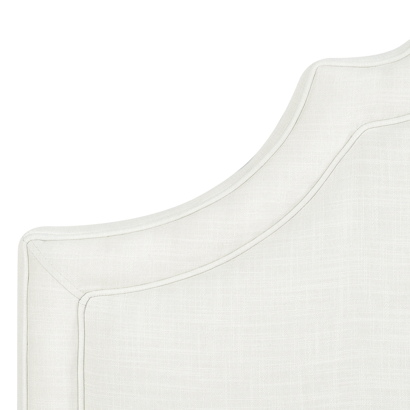 Catherine Upholstered King Headboard, Antique White Woven Antique White Foam Fabric