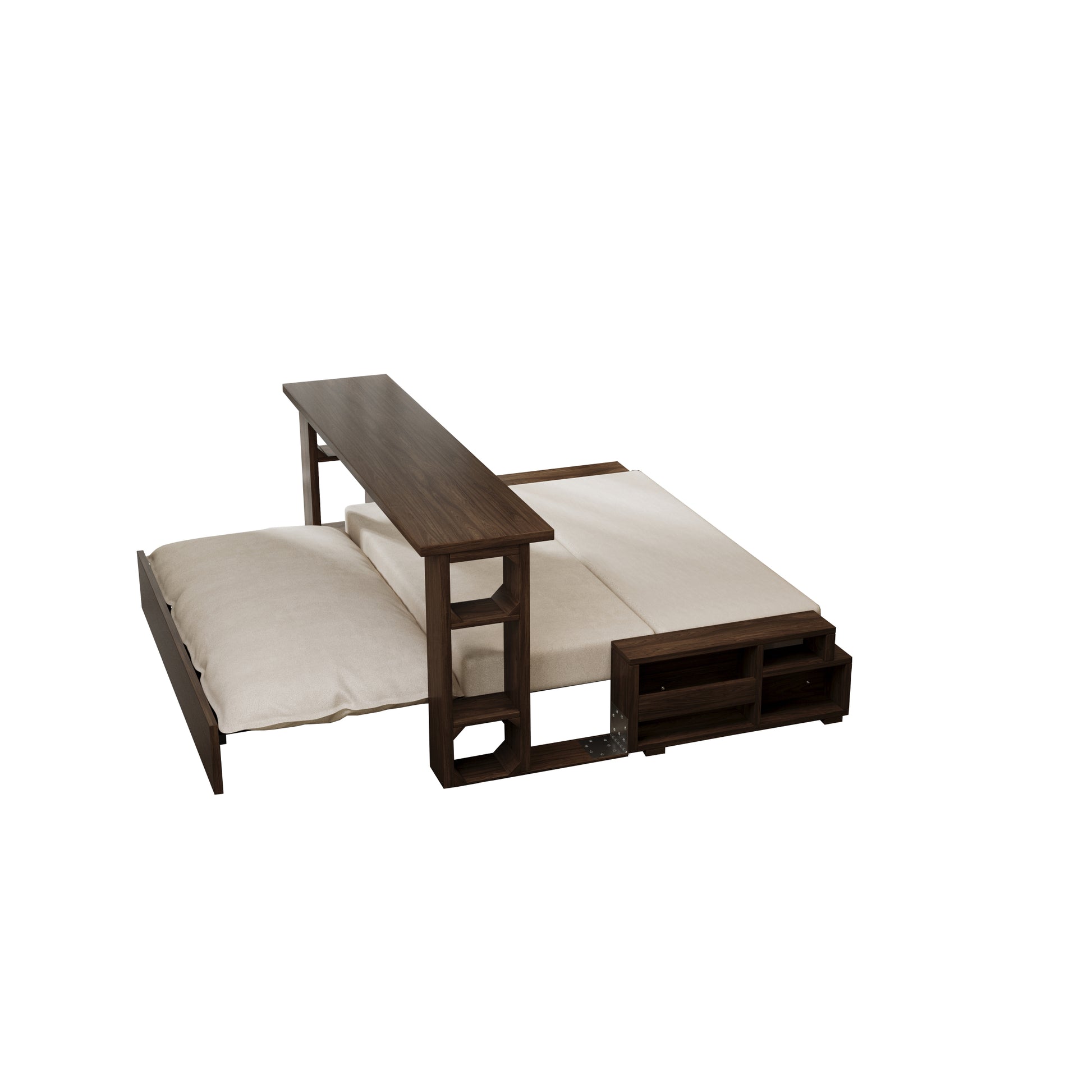 3 In 1 Convertible Sleeper Sofa Bed,Modern Velvet Loveseat Couch With Pull Out Bed,Small Beautiful Seat Futon Sofa Bed With Convertible Office Desk,Beige Beige Metal & Wood 2 Seat